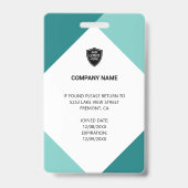 Ronde foto logo QR-code aangepaste personeelskaart Badge (Achterkant)