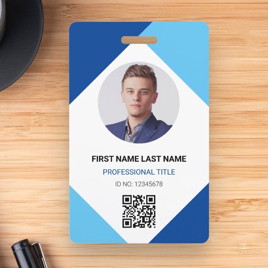 Ronde foto logo QR-code aangepaste personeelskaart Badge