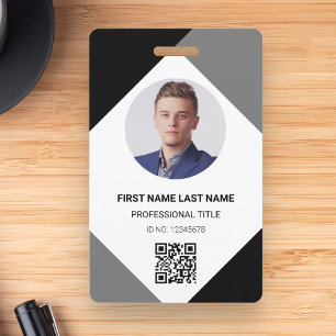Ronde foto logo QR-code aangepaste personeelskaart Badge