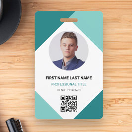 Ronde foto logo QR-code aangepaste personeelskaart Badge