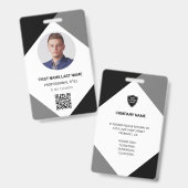 Ronde foto logo QR-code aangepaste personeelskaart Badge (Voor- en achterkant)