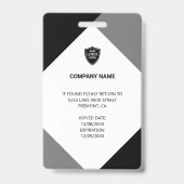Ronde foto logo QR-code aangepaste personeelskaart Badge (Achterkant)