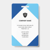Ronde foto logo QR-code aangepaste personeelskaart Badge (Achterkant)