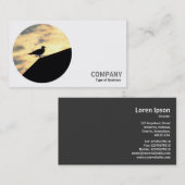 Ronde foto - Meeuw op een dak Visitekaartje (Voorkant / Achterkant)