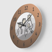 Ronde foto met omlijsting van messing aanpassen grote klok (Hoek)