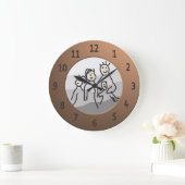 Ronde foto met omlijsting van messing aanpassen grote klok (Huis)