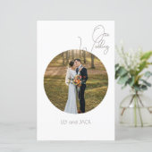Ronde Foto Minimalistisch huwelijksprogramma (Staand voorkant)
