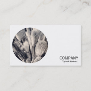 Ronde foto - Penselen verven Visitekaartje