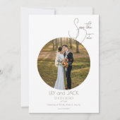 Ronde foto Save the Date Minimalist Uitnodiging (Voorkant)