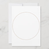 Ronde foto Save the Date Minimalist Uitnodiging (Achterkant)