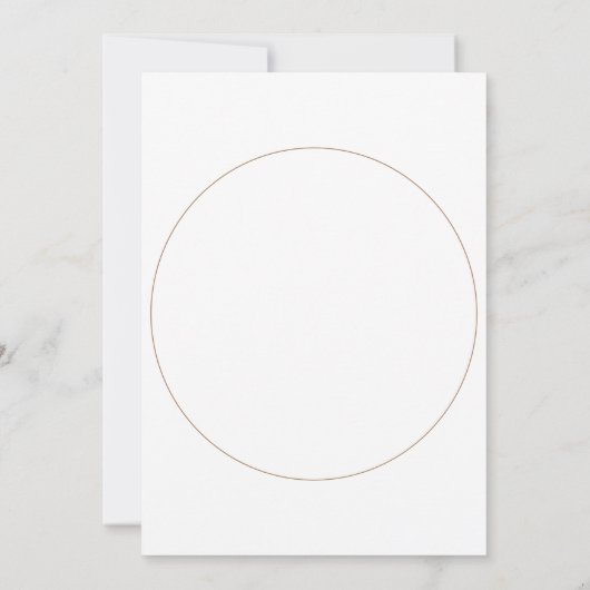 Ronde foto Save the Date Minimalist Uitnodiging (Achterkant)