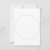 Ronde foto Sla de datum minimalistisch op Bedankkaart (Achterkant)