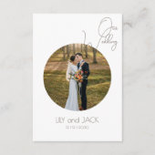 Ronde foto Sla de datum Minimalistische behuizing  Informatiekaartje (Voorkant)