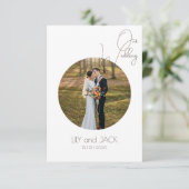 Ronde foto Sla de datum Minimalistische behuizing  Informatiekaartje (Staand voorkant)