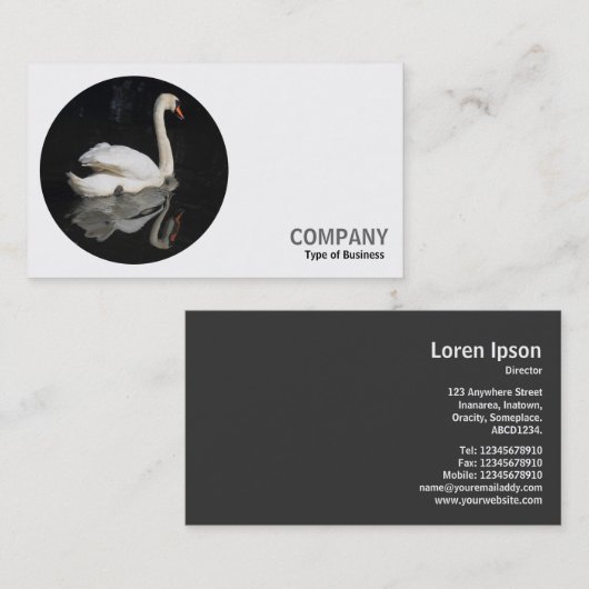 Ronde Foto - Swan 02 Visitekaartje (Voorkant / Achterkant)