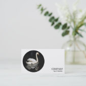 Ronde Foto - Swan 02 Visitekaartje (Staand voorkant)