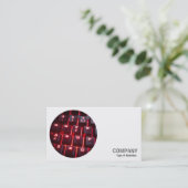 Ronde foto - verlicht toetsenbord visitekaartje (Staand voorkant)