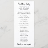 Ronde Foto Vlak Huwelijksprogramma Programmakaart (Achterkant)