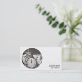 Ronde foto - wekkers visitekaartje (Staand voorkant)