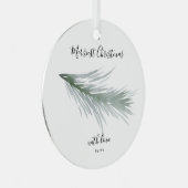 Ronde fotografie rondom kerstfeestdag metalen ornament (Voorkant Rechts)