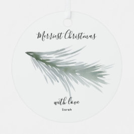 Ronde fotografie rondom kerstfeestdag metalen ornament