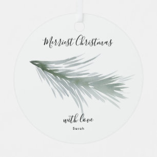 Ronde fotografie rondom kerstfeestdag metalen ornament