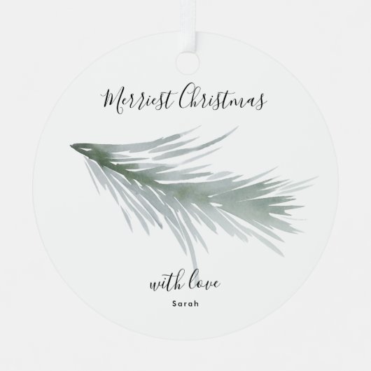 Ronde fotografie rondom kerstfeestdag metalen ornament (Voorkant)