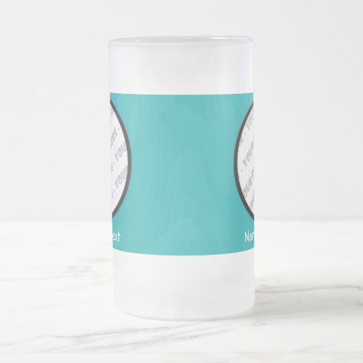 Ronde foto's en tekst van Stein - Creëer Uw eigen Matglas Bierpul (Center)