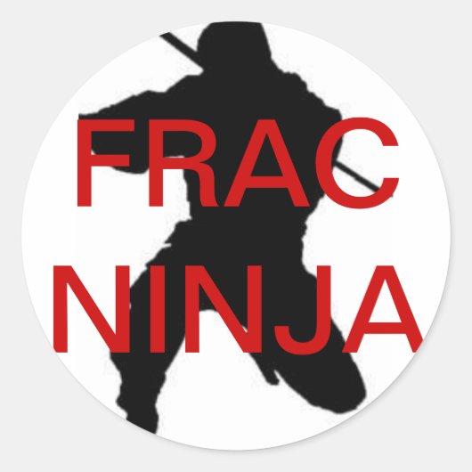 Ronde frac ninja sticker (Voorkant)