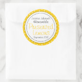 Ronde geconserveerde citroenen jam jar food label (Tas)