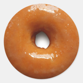 Ronde geglazuurde donut stickers