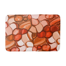 Ronde, gelijkmatige vormen zoals zaden, roodachtig