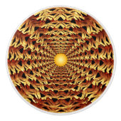 Ronde geometrische patronen van de Weave van het m Keramische Knop (Voorkant)