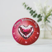 Ronde Gepersonaliseerde Disco Valentijns Kaart (Staand voorkant)