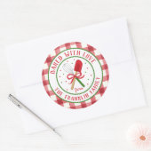 Ronde Gepersonaliseerde Gebakken met Liefde Sticke Ronde Sticker (Envelop)