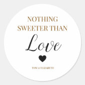 Ronde gepersonaliseerde liefde sticker (Voorkant)