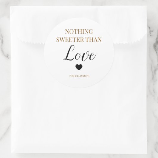 Ronde gepersonaliseerde liefde sticker (Tas)