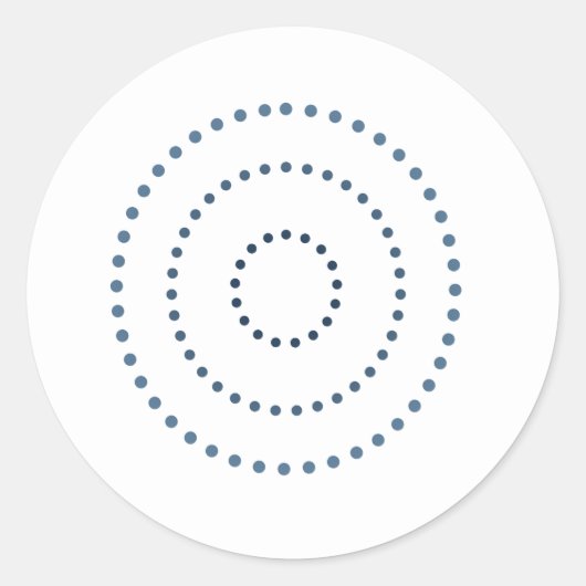 Ronde gestippelde verloopillustratie sticker (Voorkant)