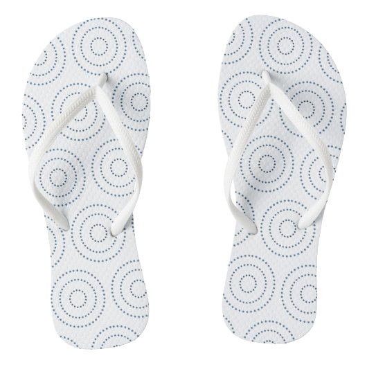 Ronde gestippelde verloopillustratie teenslippers (Voetbed)