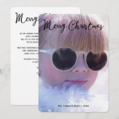 Ronde gezinsfoto kerst feestdagenkaart (Voorkant / Achterkant)