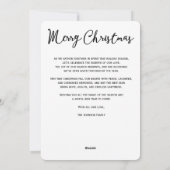 Ronde gezinsfoto kerst feestdagenkaart (Achterkant)