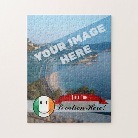 Ronde glimlach Ierse vlag Legpuzzel (Verticaal)