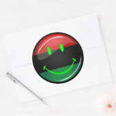 Ronde glimlach pan-Afrikaanse vlag Sticker (Envelop)
