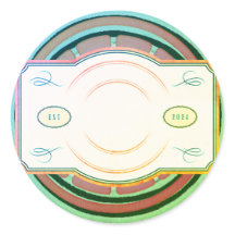 ronde gloeiende label sticker