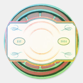 ronde gloeiende label sticker