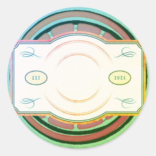 ronde gloeiende label sticker (Voorkant)