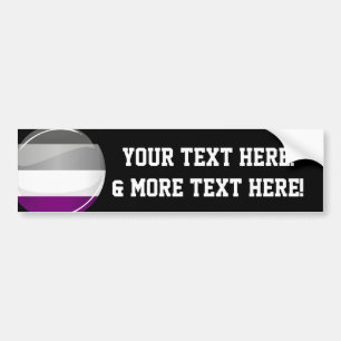 Ronde Glossy Asexual Pride Flag Bumpersticker