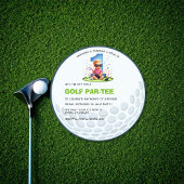 Ronde golfbal "Hole in One" 1e verjaardag Kaart