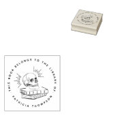 Ronde Gotische Schedel Aangepast Boek Uit De Bibli Rubberstempel (Gestempeld)