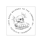 Ronde Gotische Schedel Aangepast Boek Uit De Bibli Rubberstempel (Afrduk)